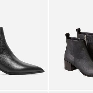 Everlane Boss Boots Pebbled Black Leather Size 10